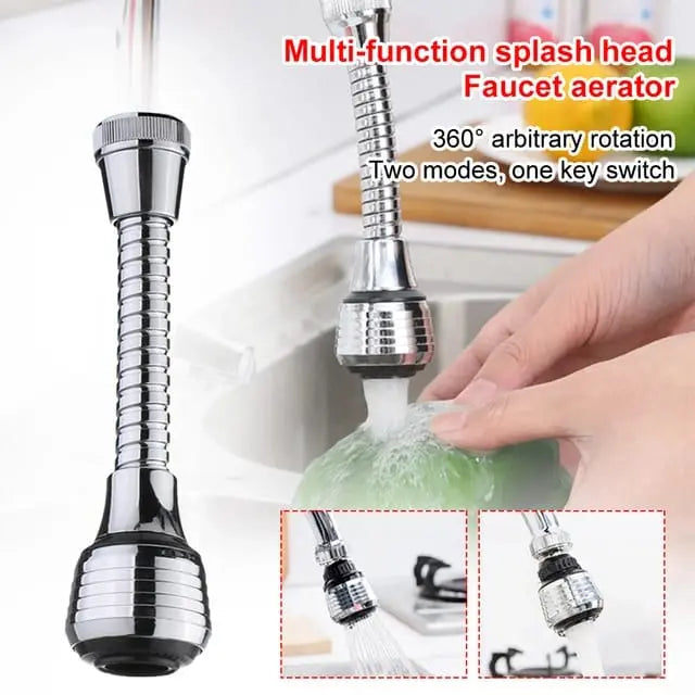 360° Rotatable Faucet Shower Head – Anti-Splash Kitchen Tap Attachment