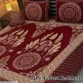 Exclusive 4 Pcs Velvet Jacquard Embroidered Double Bedsheet