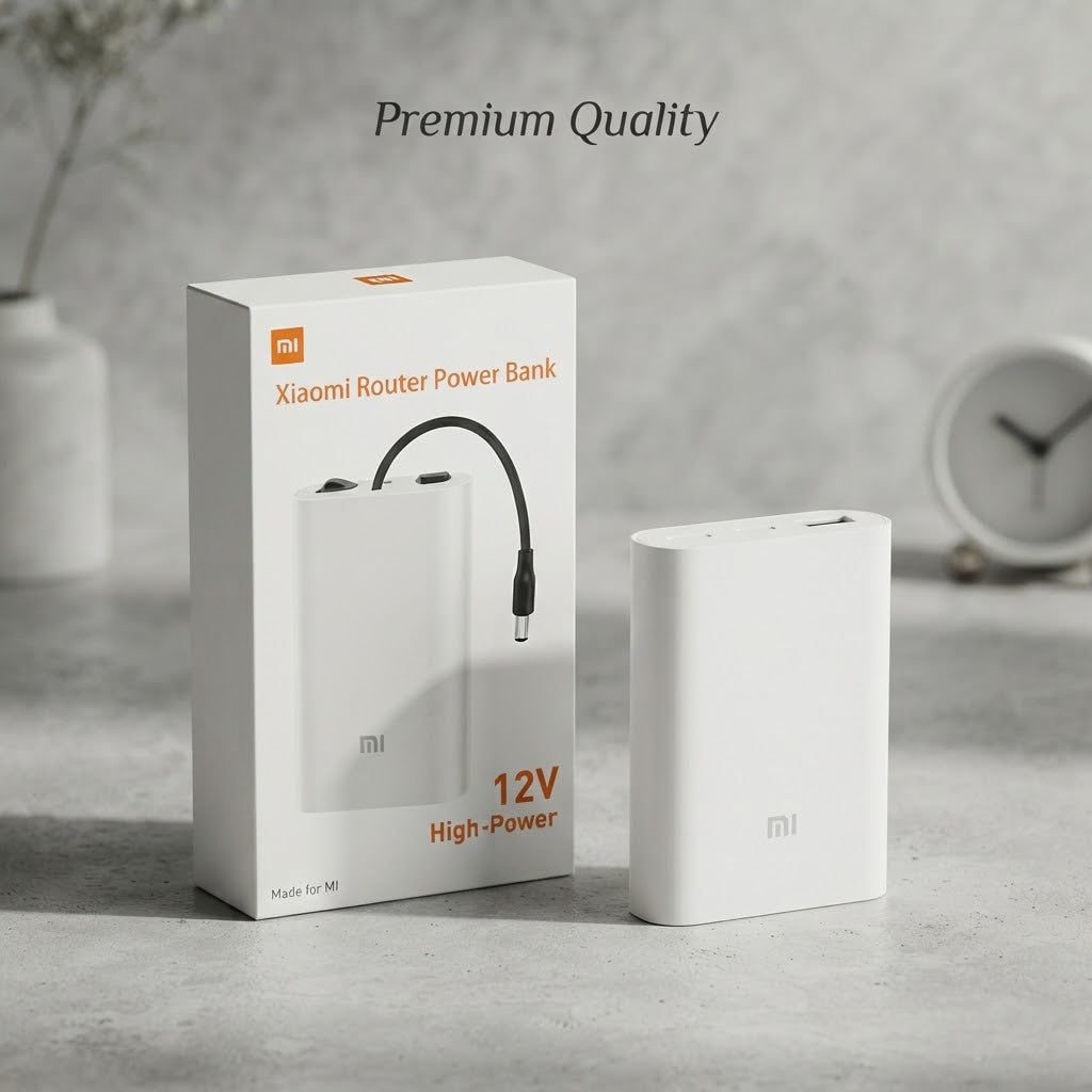 Router Power Bank 12V Mini UPS – 20000mAh Advertised Capacity for Wi-Fi Routers & Modems