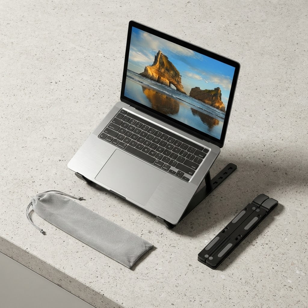 Premium Plastic Foldable Laptop Stand – Lightweight, Durable & Ergonomic Laptop Holder for Laptops, Notebooks & MacBooks