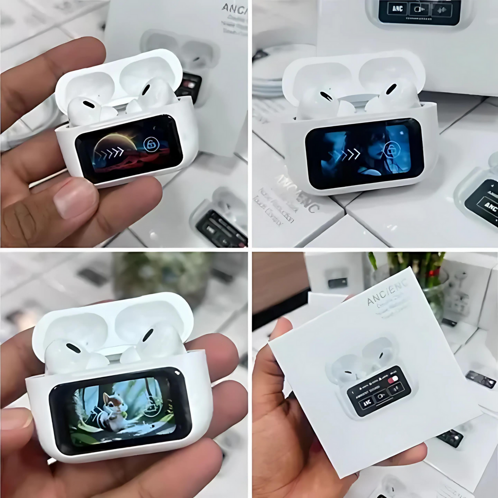 A9 Pro Wireless Earbuds – Bluetooth 5.3, Smart Touch Display & ANC Noise Cancellation