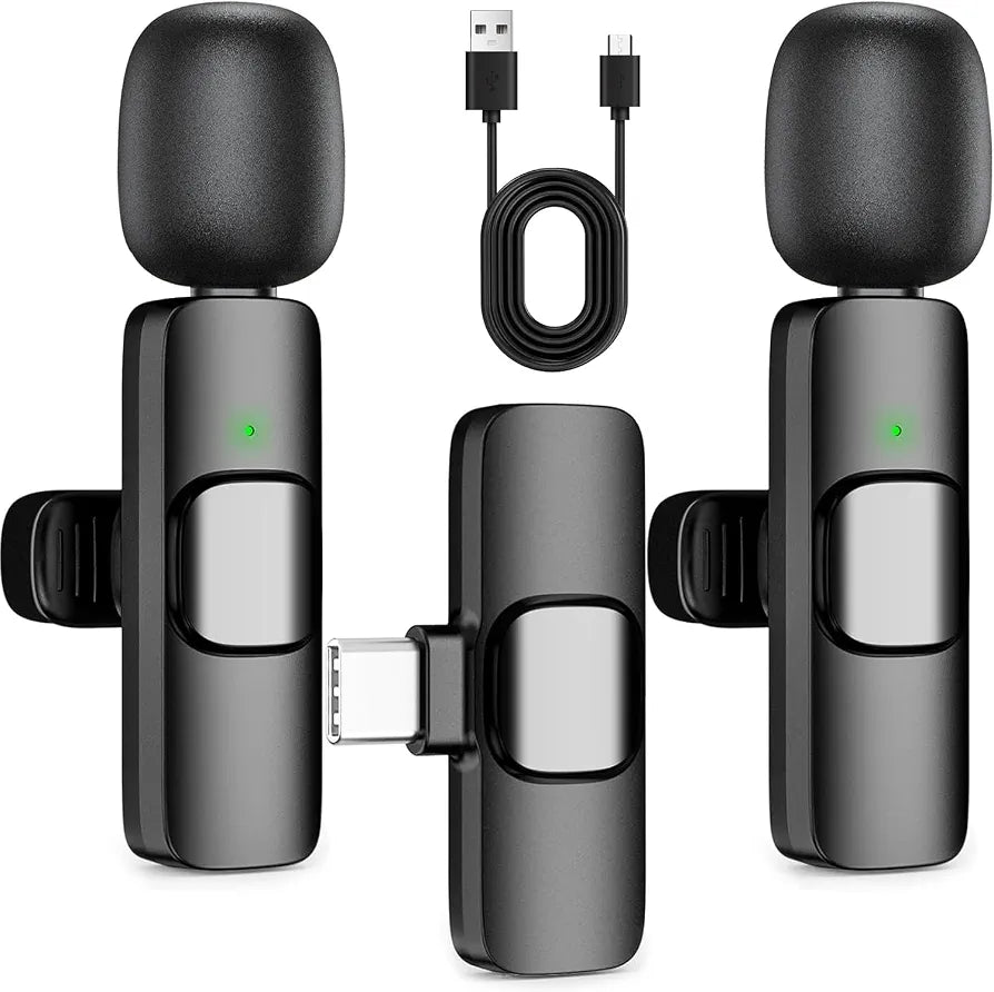 K11 Dual Wireless Lavalier Microphone – Bluetooth Clip-On Mic for iPhone & Android, 2-Person Noise Reduction Microphone for YouTube, TikTok & Vlogging