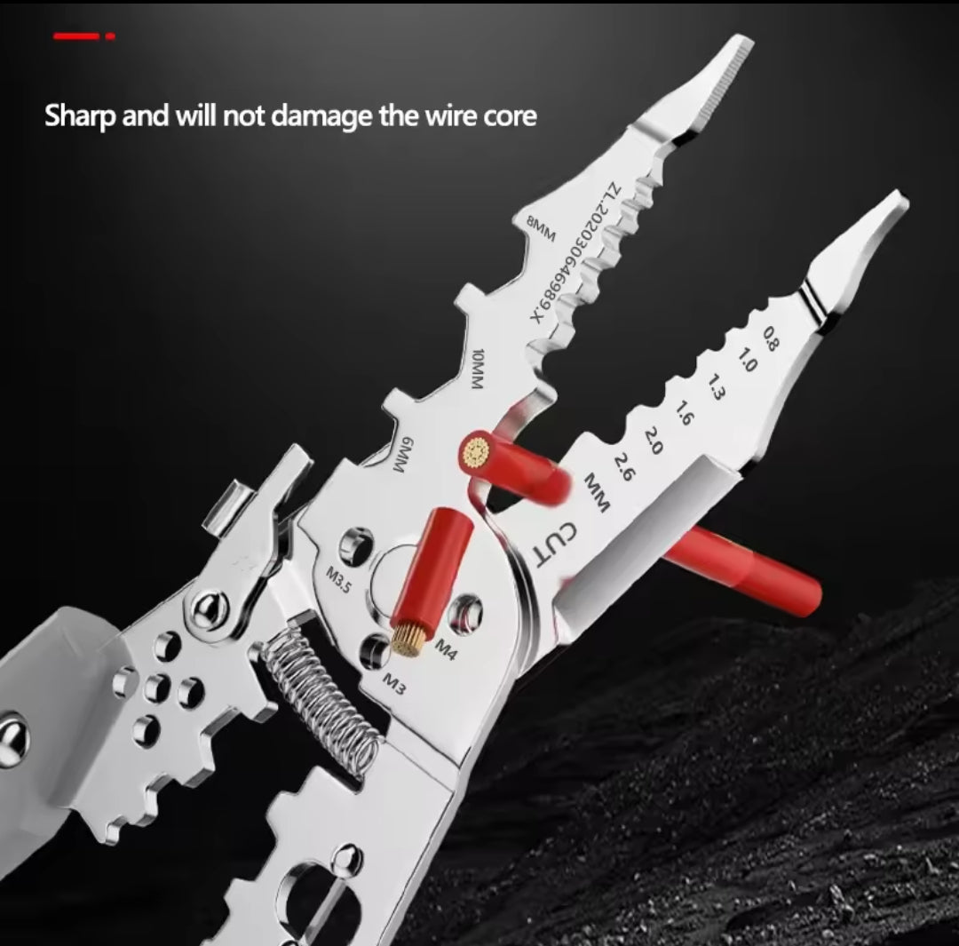 16-in-1 Multifunctional Wire Stripper – Heavy-Duty Cable Cutter & Electrical Hand Tool