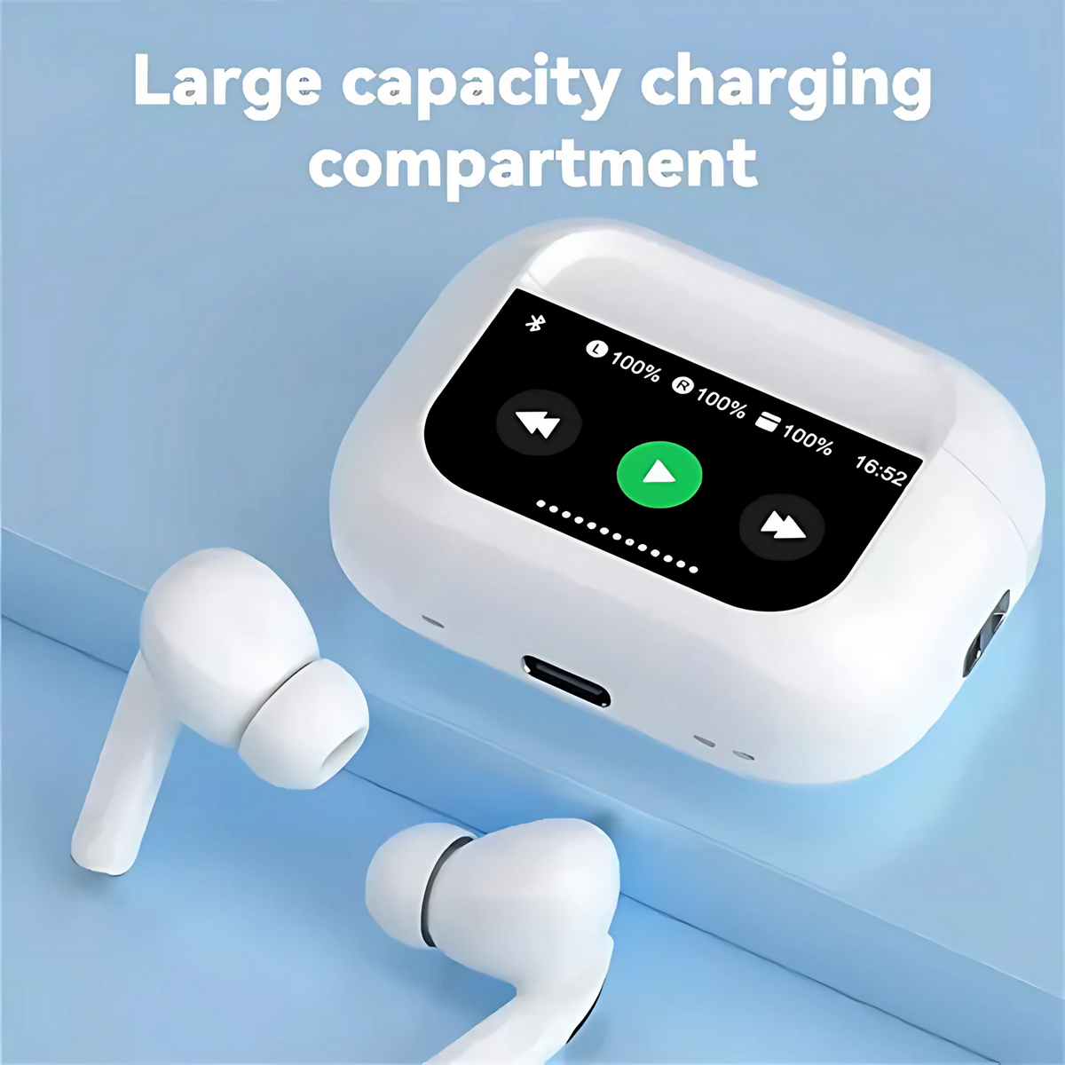 A9 Pro Wireless Earbuds – Bluetooth 5.3, Smart Touch Display & ANC Noise Cancellation