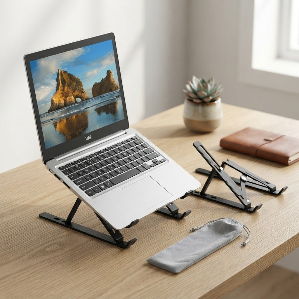 Premium Plastic Foldable Laptop Stand – Lightweight, Durable & Ergonomic Laptop Holder for Laptops, Notebooks & MacBooks