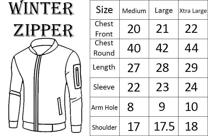 Men's Winter Zipper Jacket – Navy Blue