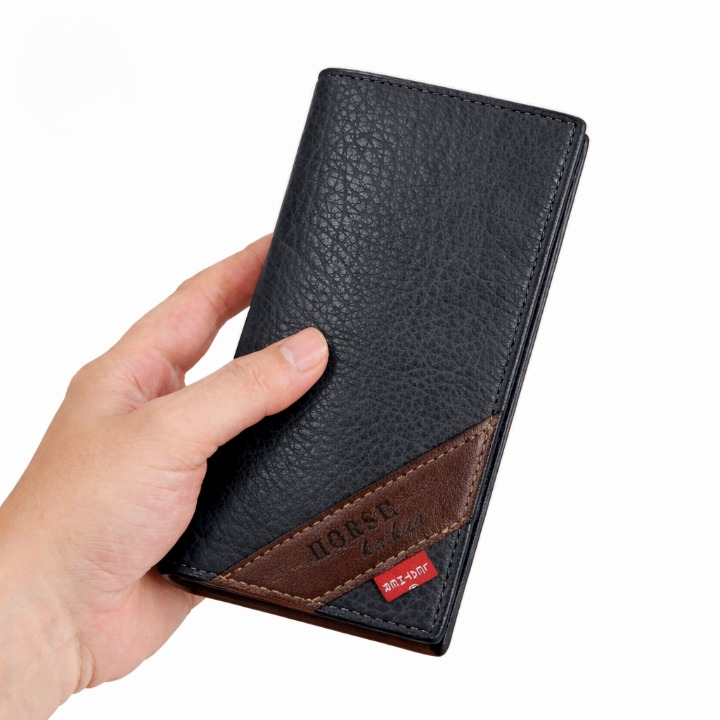 LB-521 Elite Long Trifold Wallet – Premium Everyday Carry – Black