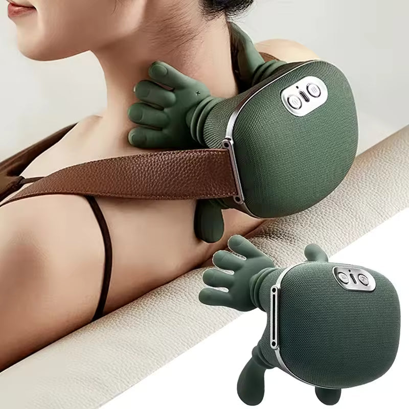 Premium Rechargeable Neck & Shoulder Massager with Heat Therapy – Deep Kneading Massage & Relaxation Machine