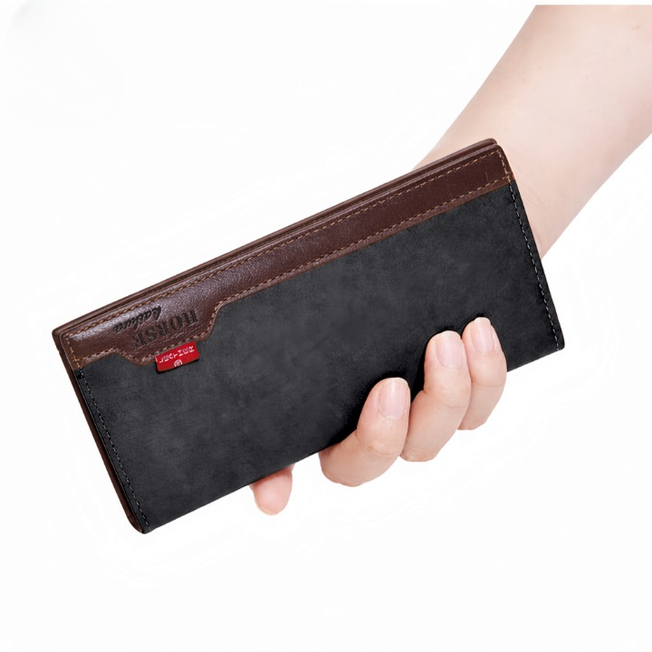 LB-522 Signature Series Long Wallet – Stylish Unisex Everyday Wallet – Black