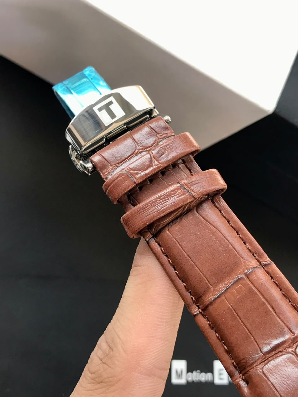 Tissot Men's Automatic Style Watch with Black Leather Strap