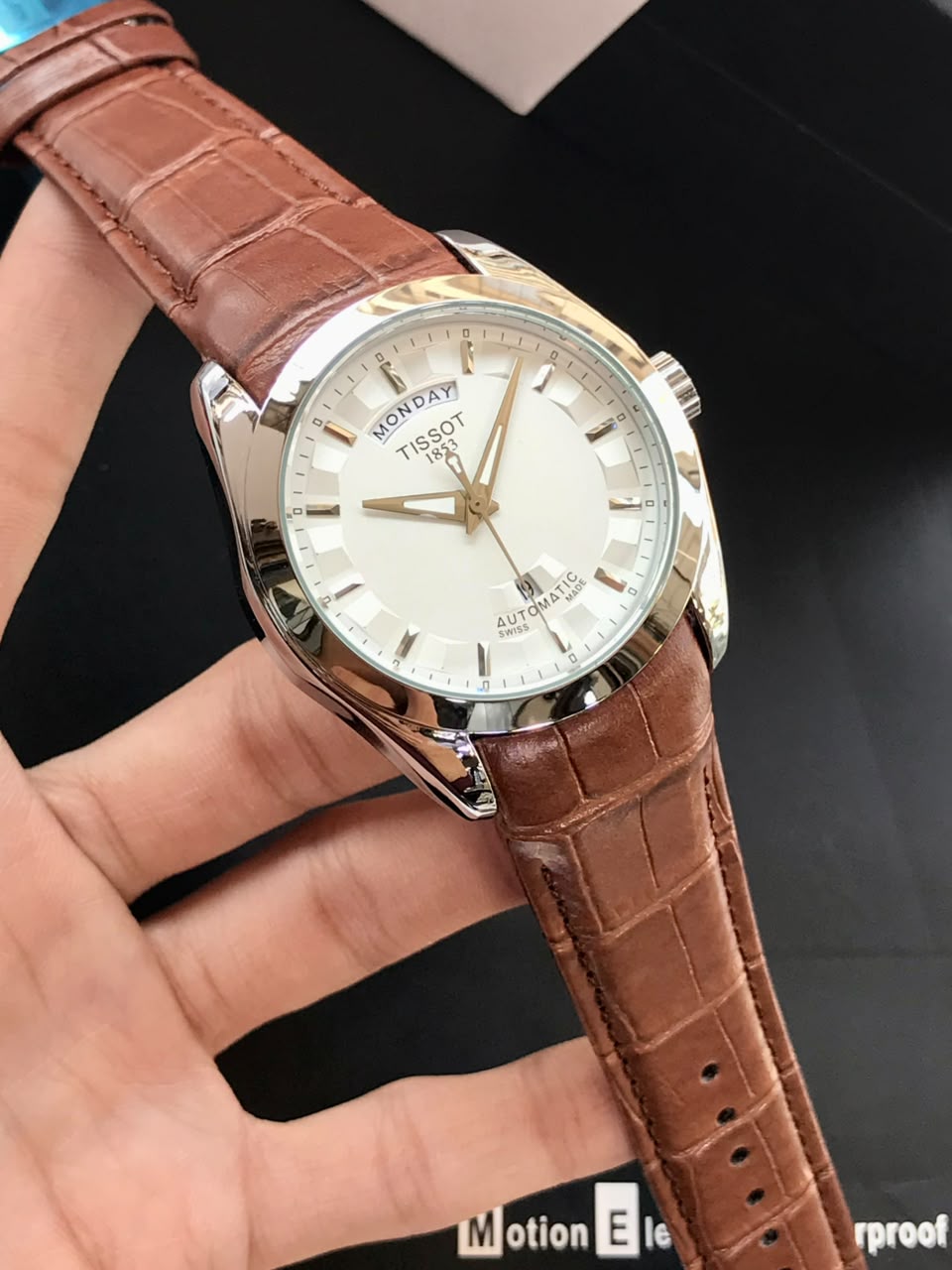 Tissot Men's Automatic Style Watch with Black Leather Strap