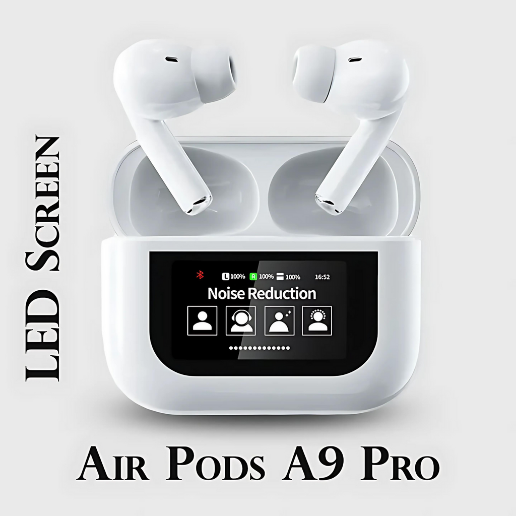 A9 Pro Wireless Earbuds – Bluetooth 5.3, Smart Touch Display & ANC Noise Cancellation