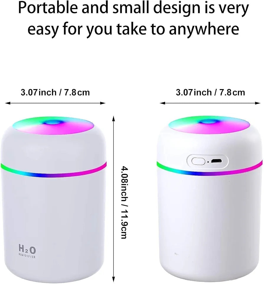 Premium Cool Mist Humidifier with 7-Color LED Lights – Random Color