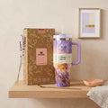 40oz (1200ml) Peach Marble Premium Stainless Steel Tumbler
