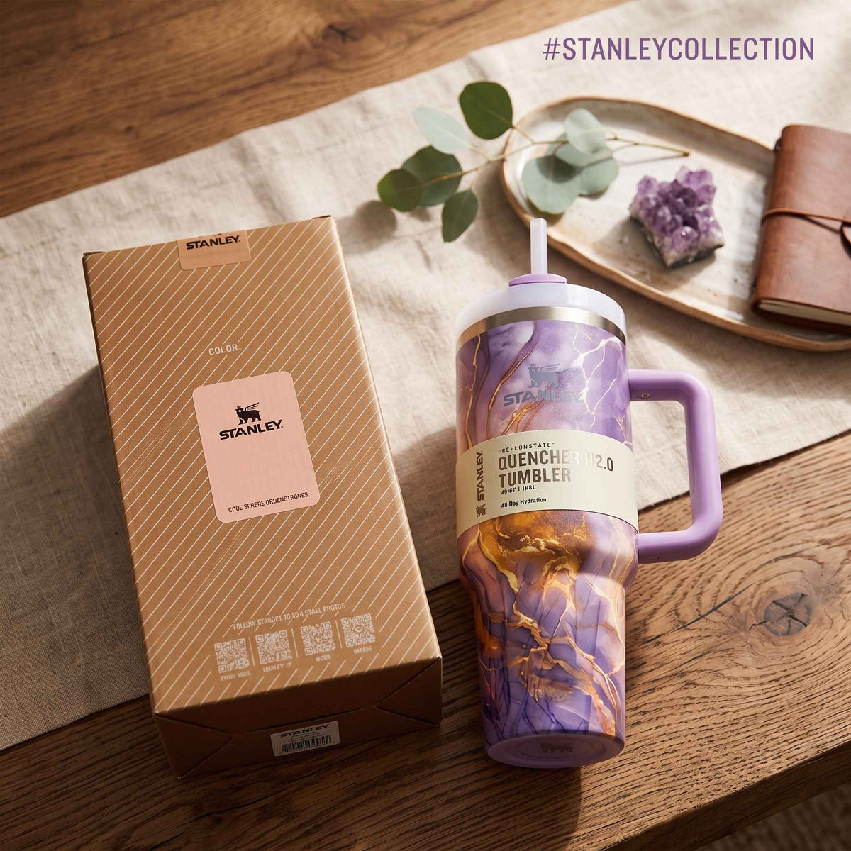 40oz (1200ml) Peach Marble Premium Stainless Steel Tumbler