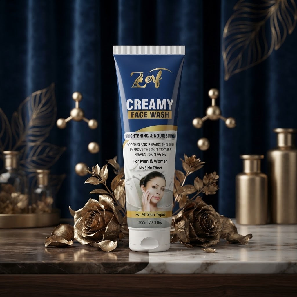 Zerf Creamy Face Wash – Brightening & Deep Cleansing Facial Cleanser – 100ml