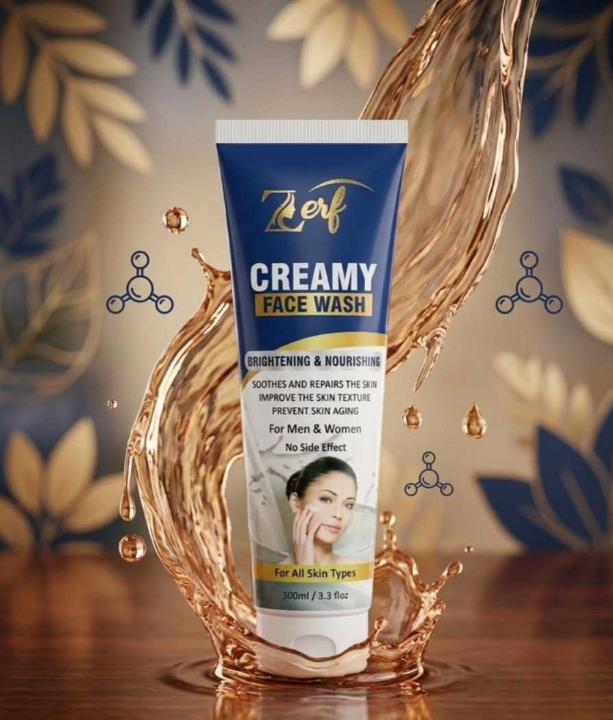Zerf Creamy Face Wash – Brightening & Deep Cleansing Facial Cleanser – 100ml
