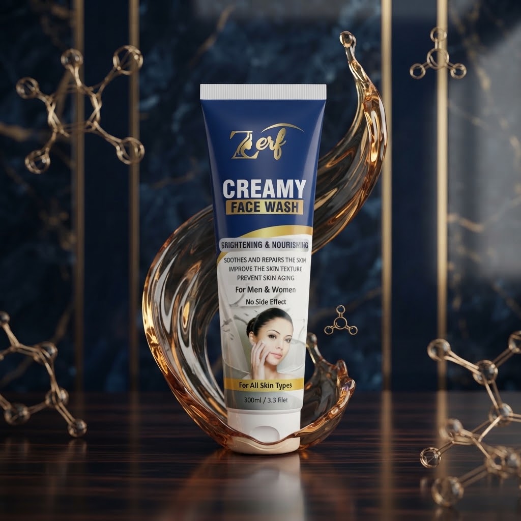 Zerf Creamy Face Wash – Brightening & Deep Cleansing Facial Cleanser – 100ml