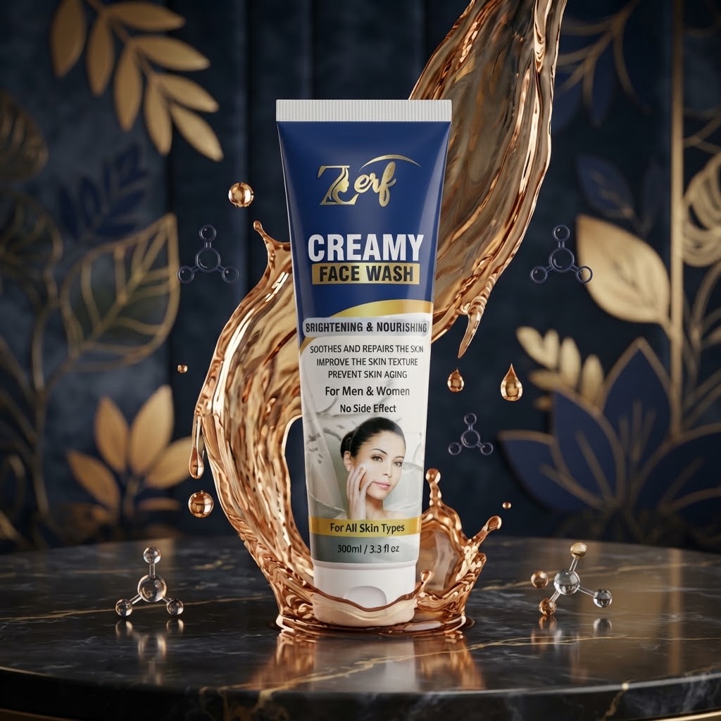 Zerf Creamy Face Wash – Brightening & Deep Cleansing Facial Cleanser – 100ml