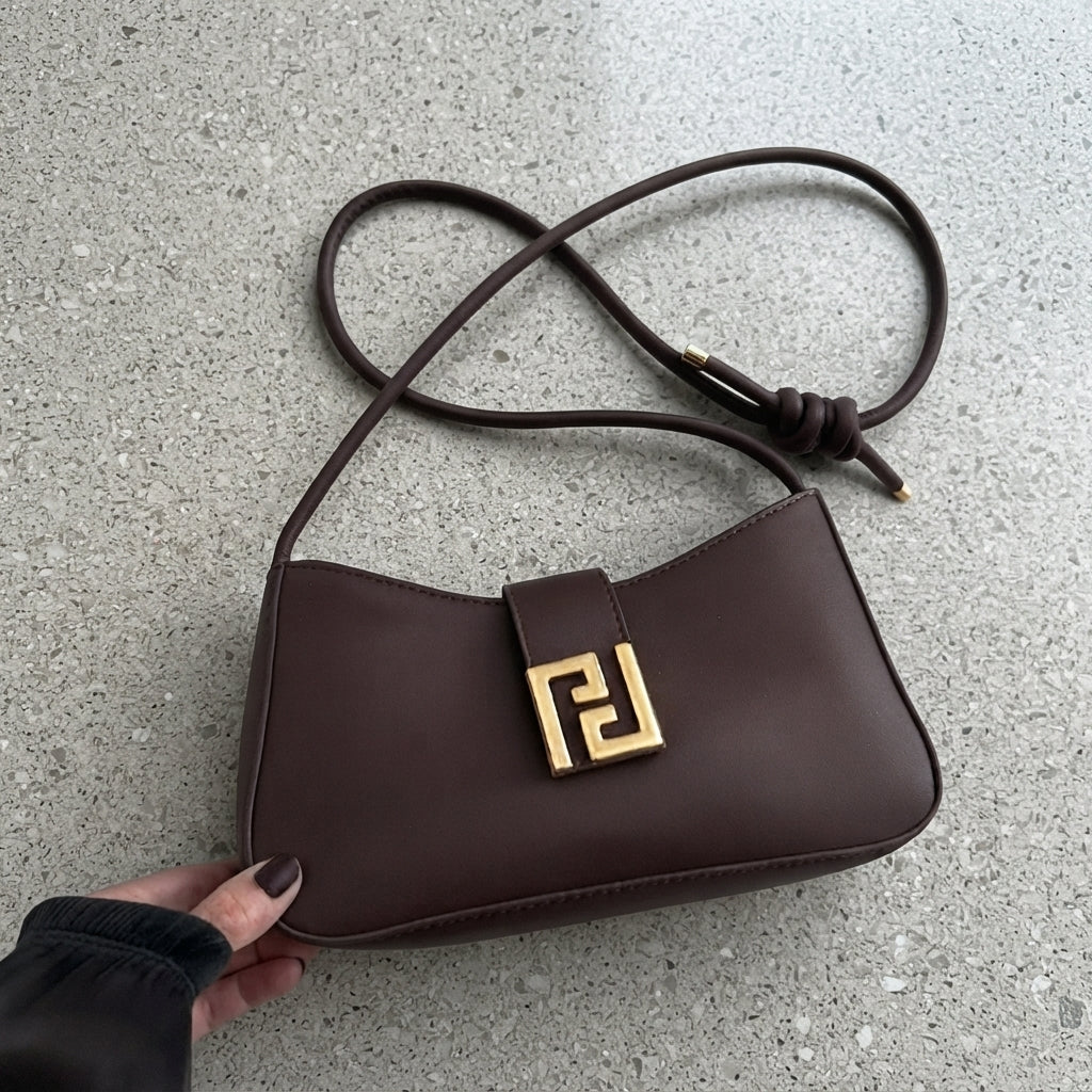 Stylish Brown Crossbody Handbag – Casual Shoulder Bag for Everyday Use