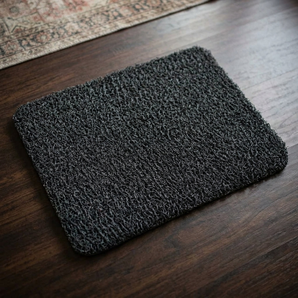 Heavy-Duty Black PVC Coil Door Mat – Anti-Slip Dura Mat for Home & Commercial Entryways