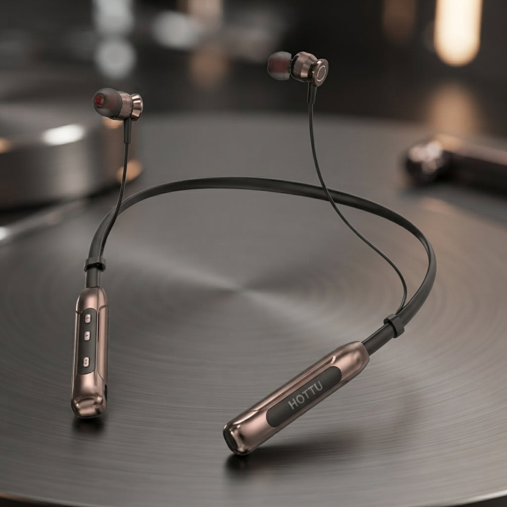 HOTTU NB12 Bass Xtreme Wireless Bluetooth Neckband – Up to 70 Hours Battery Life