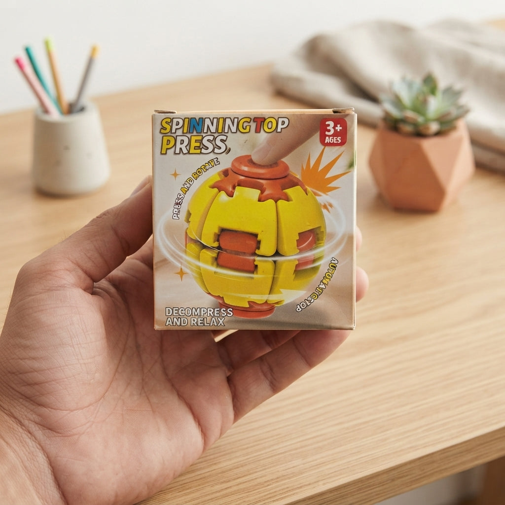Spinning Top Press Decompression Toy – Random Color