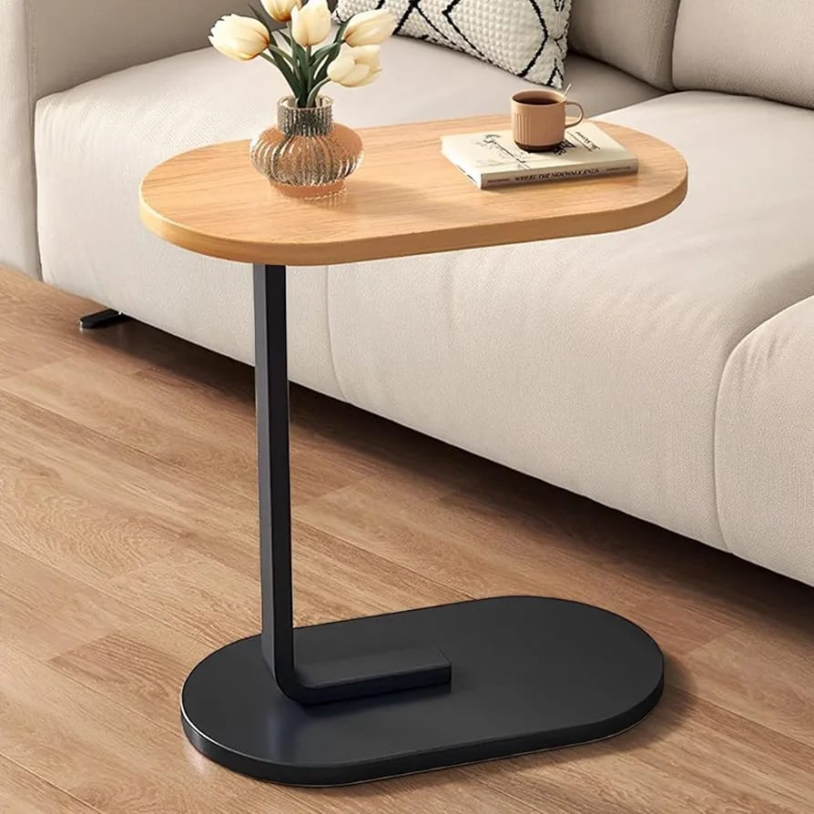 Modern C-Shape Side Table – Portable Laptop & Coffee Table