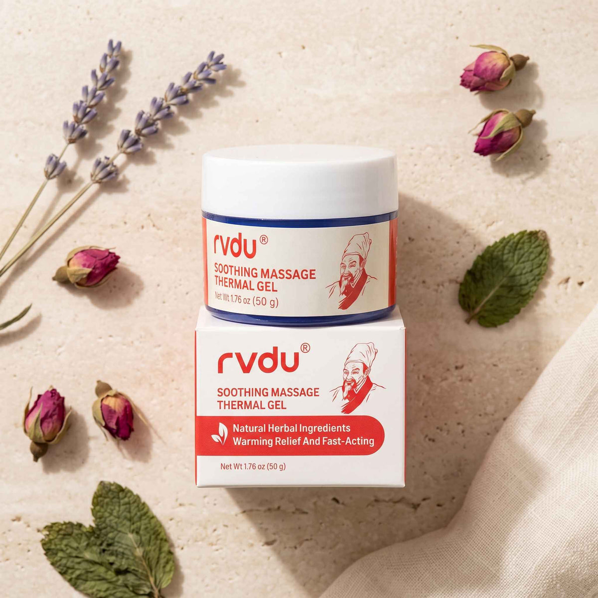 RVDU Soothing Thermal Massage Gel 50g – Herbal Warming Gel