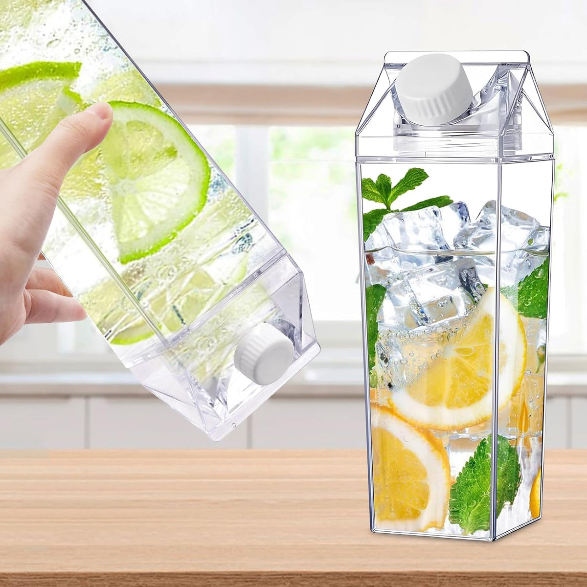 Transparent Acrylic Water Bottle – 1 Litre