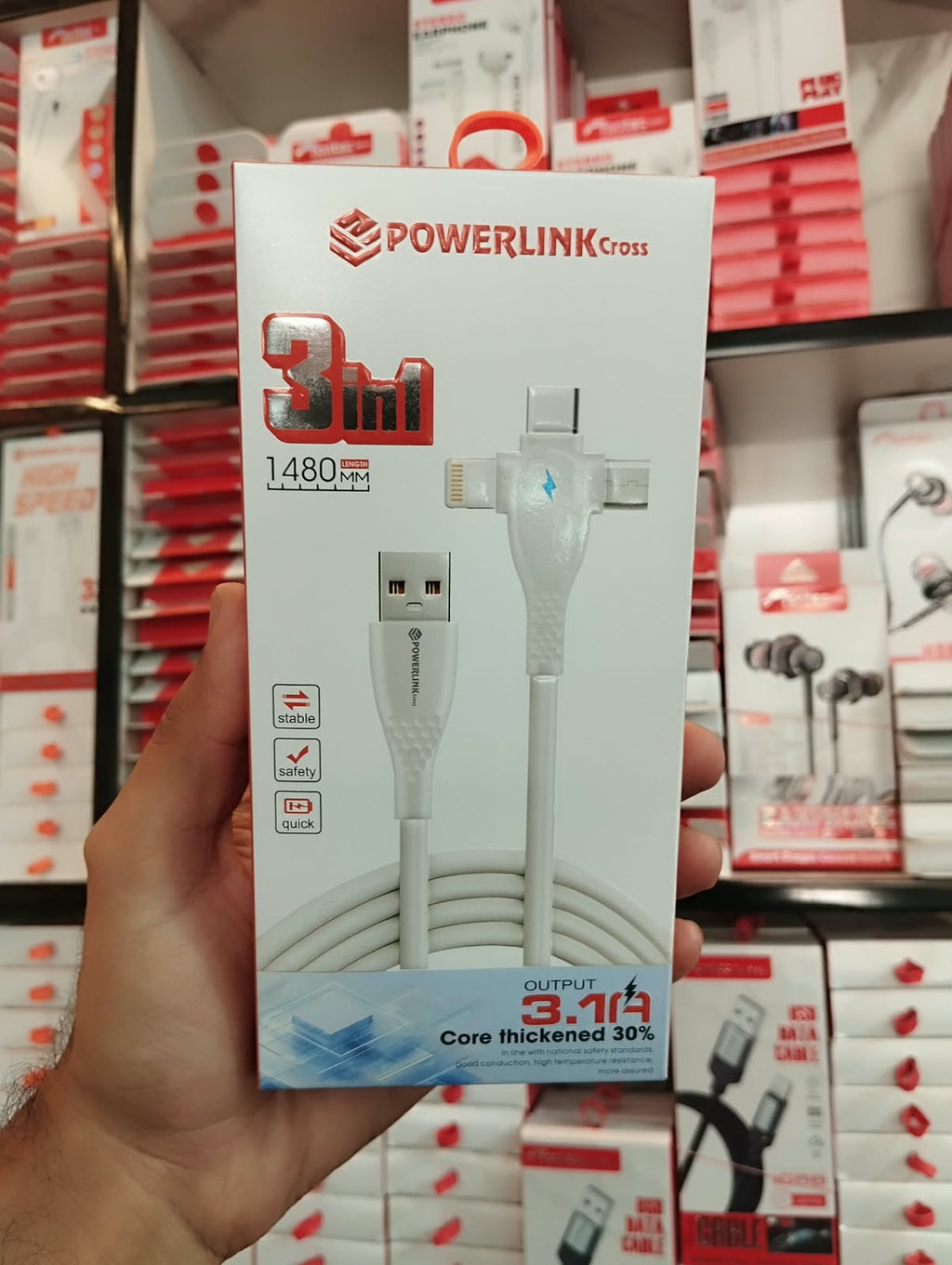 Powerlink Cross 3-in-1 Fast Charging Cable