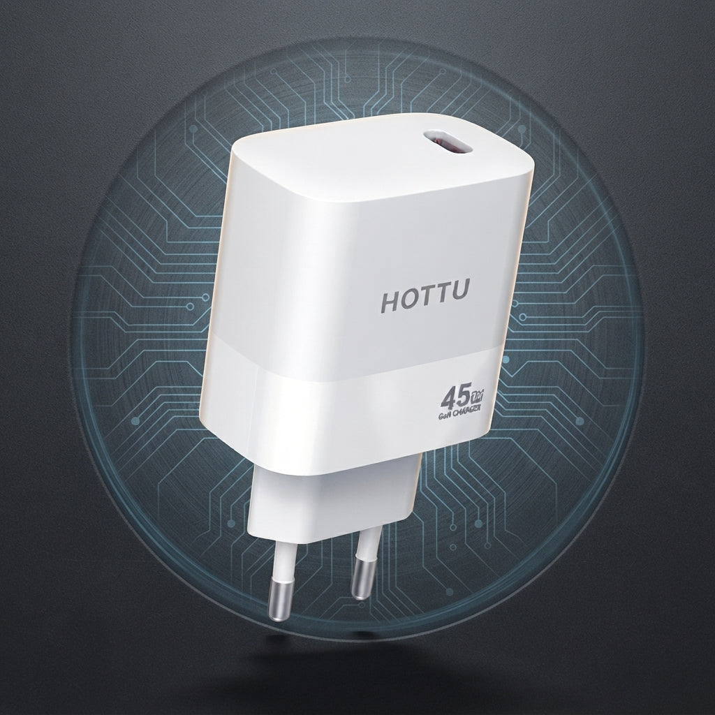 HOTTU FC09 45W GaN Super Fast Charger – USB-C Power Delivery Wall Charger