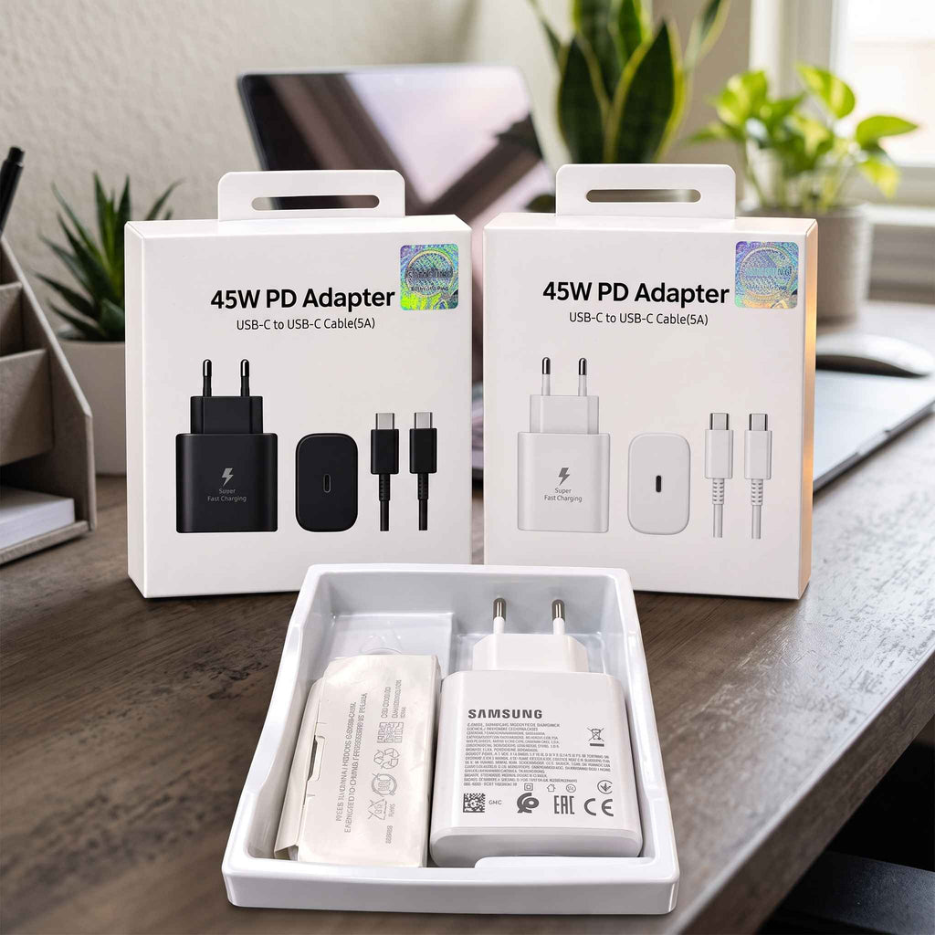 Samsung 45W Super Fast Charging Adapter with 5A USB-C to USB-C Cable