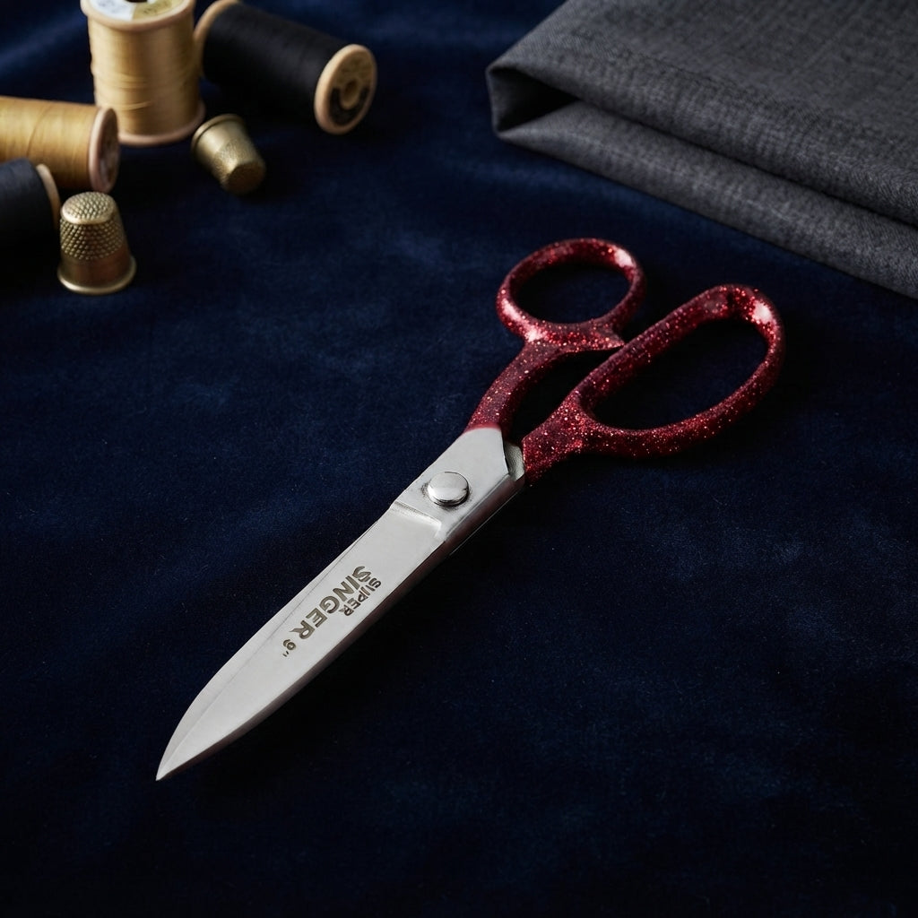 Super Singer 9-Inch Tailoring Scissors with Glitter Handle