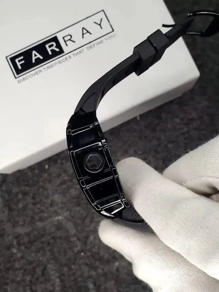 Richard Black Belt Skeleton Watch