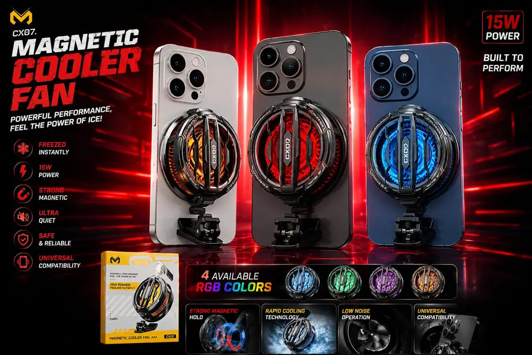 Mobile Gaming Cooling Fan 5 Multicolor Heat Dissipation