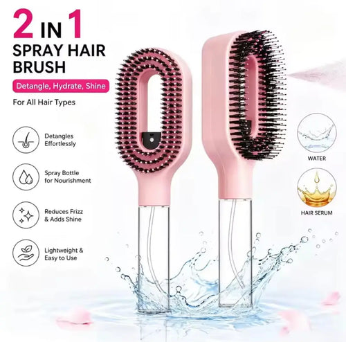 2 in 1 Spray Hair Brush & Detangler