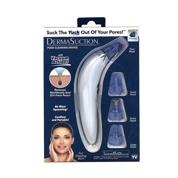 Derma Suction Vacuum Blackhead Remover – Battery-Operated Pore Cleaner & Facial Skin Tool