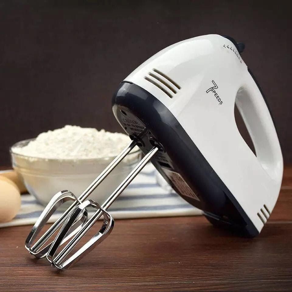 7-Speed Electric Hand Mixer / Egg Beater – Multi-Speed Handheld Mixer for Baking & Kitchen Use
