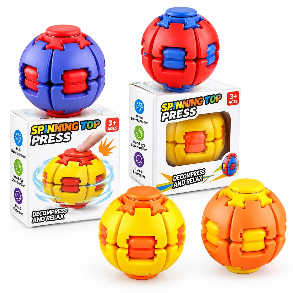 Spinning Top Press Decompression Toy – Random Color