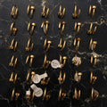 Designer-Inspired Nail Ring Set for Women – Stainless Steel Stackable Cuff Rings