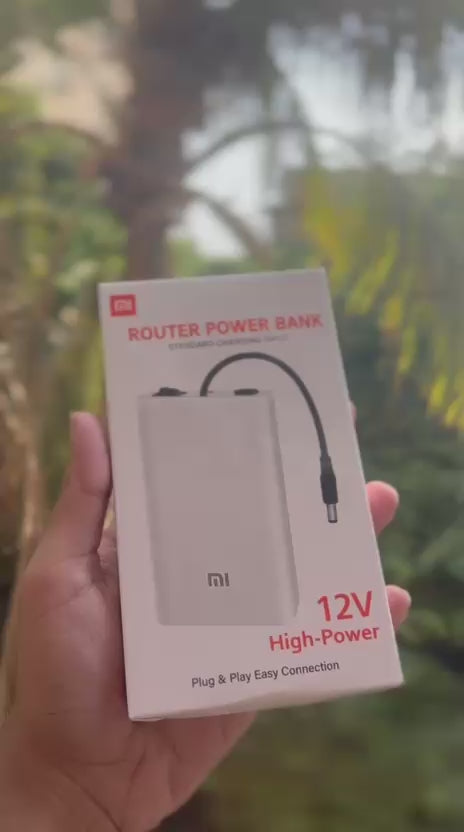 Router Power Bank 12V Mini UPS – 20000mAh Advertised Capacity for Wi-Fi Routers & Modems